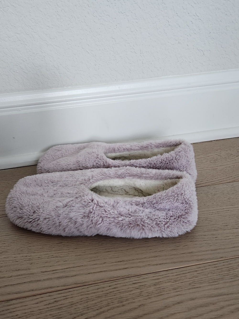 Plush Fleece Ballet Slippers - Light Lavender Women